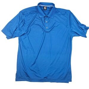 FootJoy Mens XL Blue ProDry Performance Golf‎ Polo Shirt Short Sleeve Stretch FJ